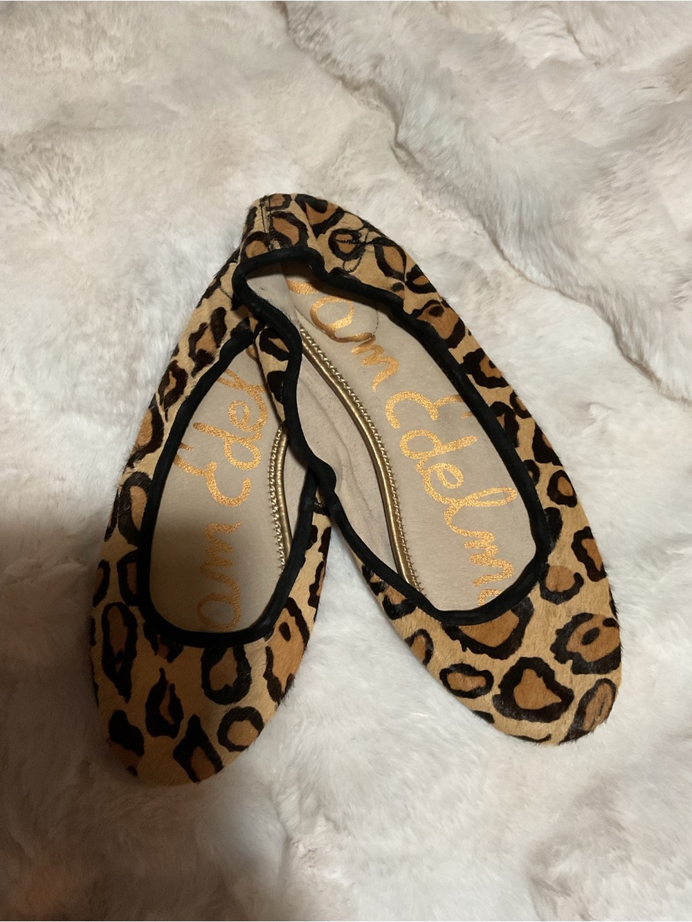 Sam Edelman Leopard Ballet Flats in Tan and Black Size 11